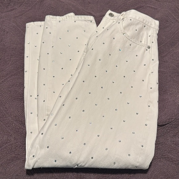 Revolve Rhinestone High Rise Jeans - Picture 6 of 11